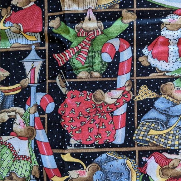 Vintage Daisy Kingdom "Celebrate Your Socks Off Allover Squares" Fabric 44" BTY - Picture 3 of 8